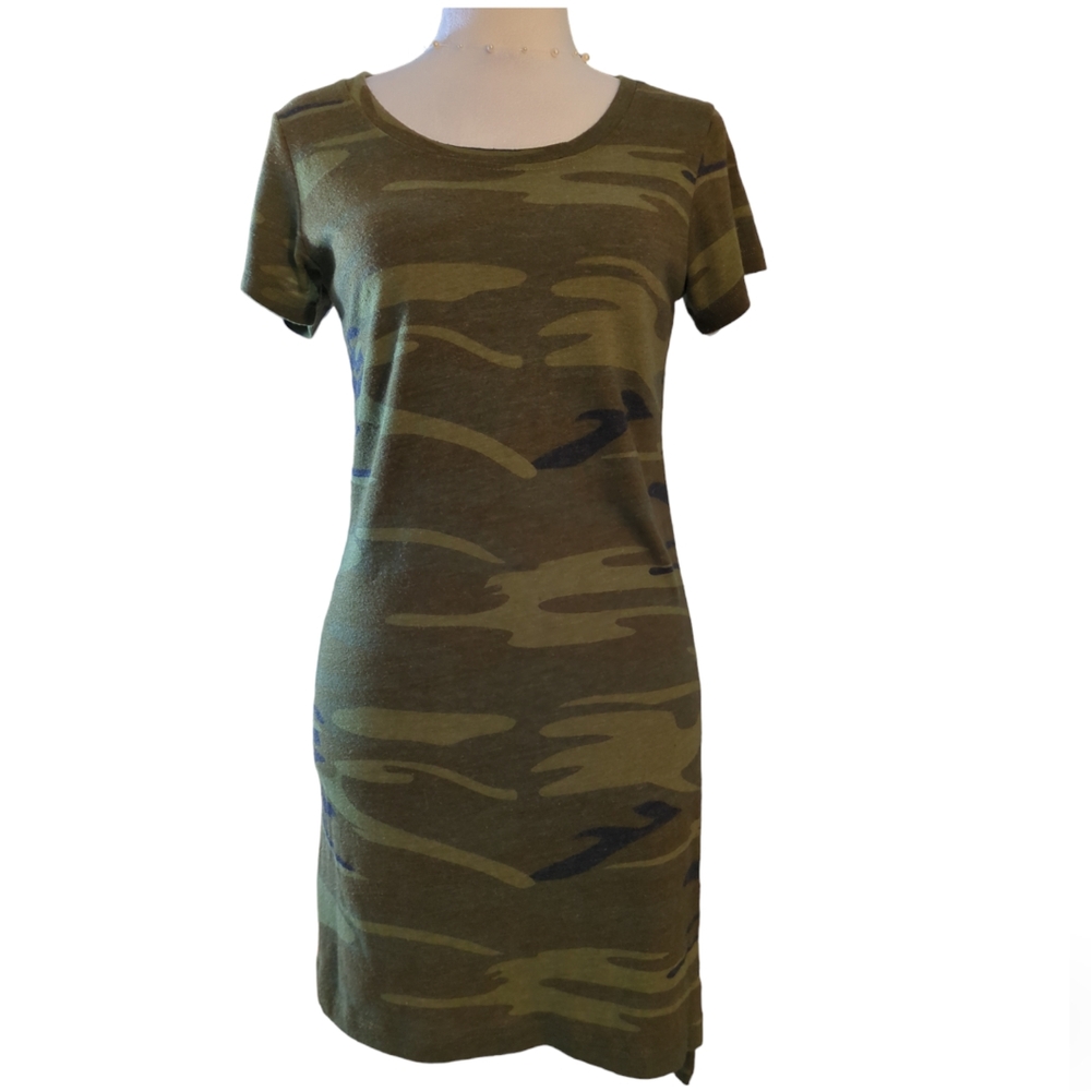 Alternative mini dress camouflage size Xs color green